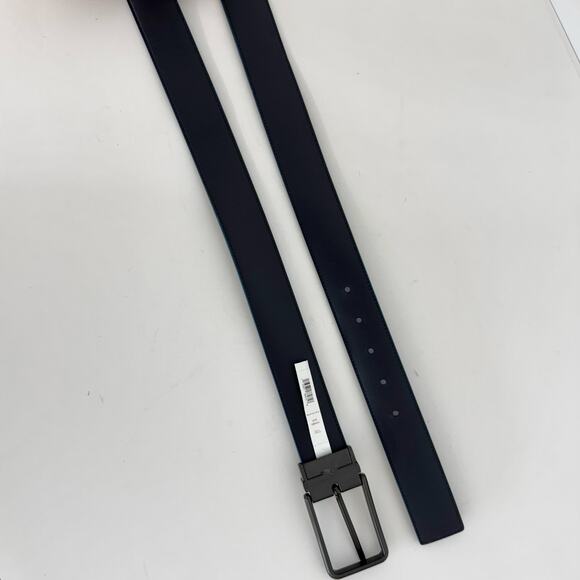 Coach Harness Buckle Cut To Size Reversible Belt Check Geo Print Men's 42” - Picture 8 of 13
